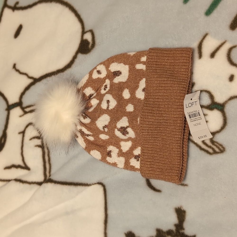 Loft - Leopard Print Beanie